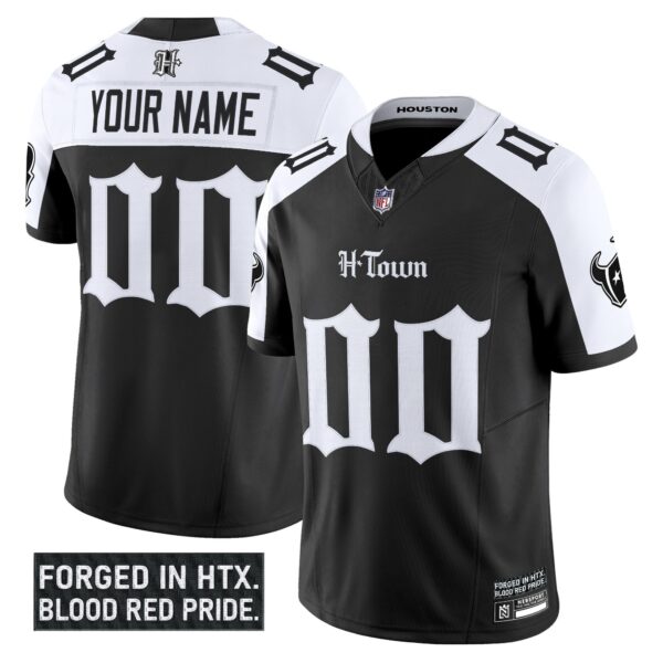 Houston Texans Gothic Lone Star Shadows Edition Vapor Limited Custom Jersey – All Stitched – Alternate Jersey