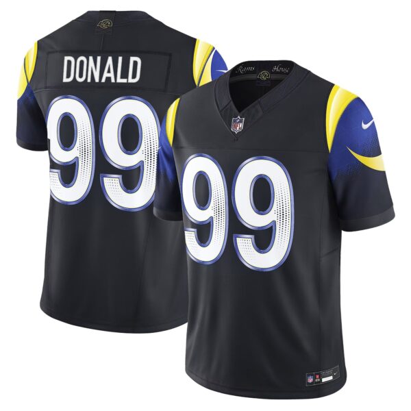 Los Angeles Rams 2025 “Rivalries” Vapor Limited Jersey – All Stitched – Navy Rivalries – Aaron Donald Jersey