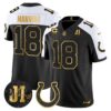 Indianapolis Colts 2025 Jim Irsay Patch Gold Vapor Limited Jersey – All Stitched – Alternate – Peyton Manning Jersey