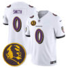 Baltimore Ravens Vapor Limited Jersey – John Madden Patch – All Stitched – White – Roquan Smith Jersey