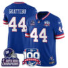 New York Giants 4-Time Champions Vapor Limited Jersey- 100th Season – All Stitched – Royal – Cam Skattebo Jersey