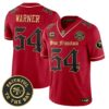 San Francisco 49ers ‘Gothic Edition’ Vapor Limited Jersey – All Stitched – Black-Red Gold – Fred Warner Jersey
