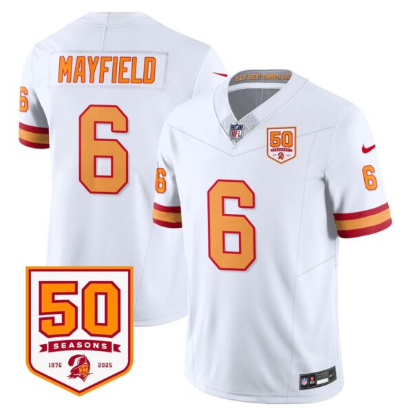 Tampa Bay Buccaneers 76 Vapor Limited Jersey – All Stitched – White – Baker Mayfield Jersey