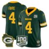 Green Bay Packers 100th Season & Home Patch Vapor Limited Jersey – All Stitched – Green – Brett Favre Jersey