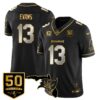 Tampa Bay Buccaneers 50th Season Limited Gold Jersey – All Stitched – Black Limited – Mike Evans Jersey