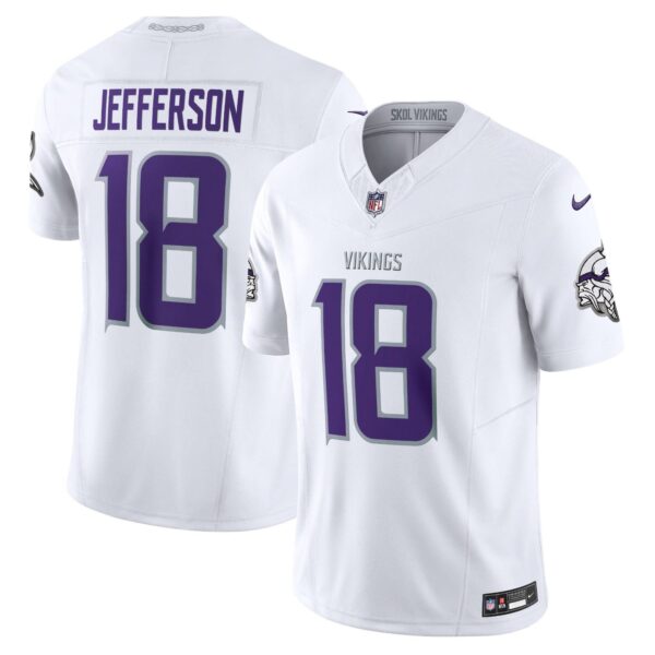 Minnesota Vikings 2024 Winter Warrior Vapor Limited Jersey – All Stitched – White Limited – Justin Jefferson Jersey