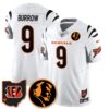 Cincinnati Bengals Vapor Limited Jersey – John Madden Patch – All Stitched – White – Joe Burrow Jersey