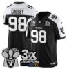 Las Vegas Raiders 3-Time Champions Patch Vapor Limited Jersey – All Stitched – Black Alternate – Maxx Crosby Jersey