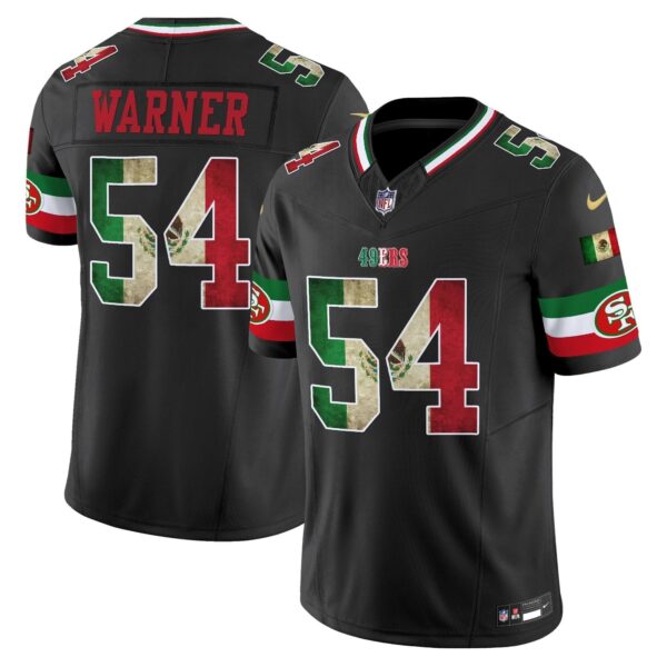 Women’s 49ers Mexico Vapor Limited Jersey V4 – All Stitched Black Fred Warner Jersey