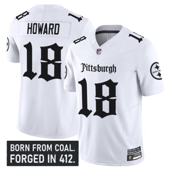 Pittsburgh Steelers Gothic Steel City Edition Vapor Limited Jersey – All Stitched – White – Will Howard Jersey