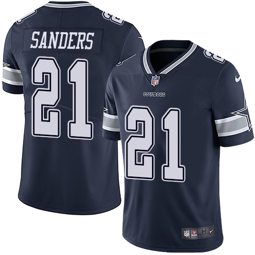 Nike Dallas Cowboys #21 Deion Sanders Navy Blue Team Color Men’s Stitched NFL Vapor Untouchable Limited Jersey
