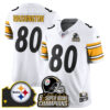 Pittsburgh Steelers 6-Time Champions Patch Vapor Limited Jersey – All Stitched – White – Darnell Washington Jersey