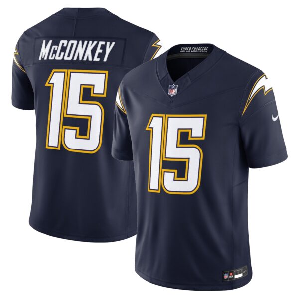Los Angeles Chargers 2025 Alternate Charger Power Vapor Limited Jersey – All Stitched – Navy – Ladd McConkey Jersey