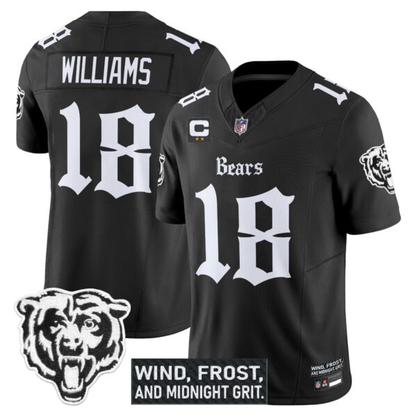 Chicago Bears ‘Gothic Midway Legacy’ Vapor Limited Jersey – All Stitched – Black – Caleb Williams Jersey
