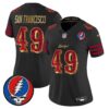 Women’s San Francisco 49ers x Grateful Dead Rivalries Vapor Limited Jersey – Rivalries Edition – All Stitched – Black Gold – #49 San Francisco Jersey