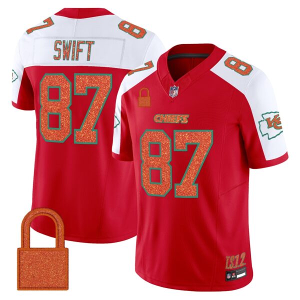 Kansas City Chiefs ‘Taylor Swift – TS12 – The Life of a Showgirl’ Vapor Limited Jersey – All Stitched – Red Alternate – Taylor Swift Jersey