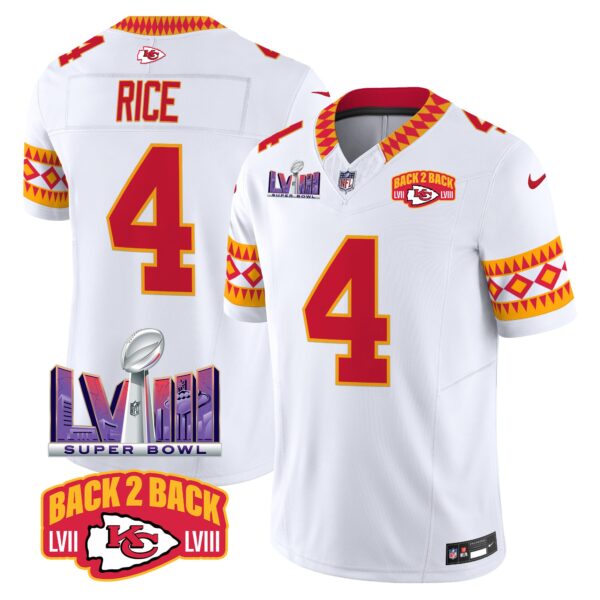 Chiefs Special Vapor Limited Jersey – All Stitched – White – Rashee Rice Jersey