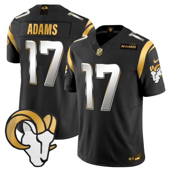 Los Angeles Rams Gold Vapor Limited Jersey – All Stitched – Black Limited – Davante Adams Jersey
