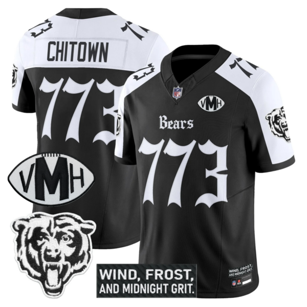 Chicago Bears ‘Gothic Midway Legacy’ VMH Tribute Patch Vapor Limited Jersey – All Stitched – Alternate – ChiTown 773 Jersey