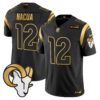 Los Angeles Rams Gold Vapor Limited Jersey – All Stitched – Black Gold – Puka Nacua Jersey