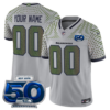Custom Seattle Seahawks 2025 “Rivalries” 50th Season Patch Vapor Limited Jersey – All Stitched – Gray Rivalries Jersey