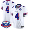 Buffalo Bills 2025 Jersey All Stitched – Farewell to Highmark Stadium White James Cook – 4 Jersey