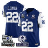 Dallas Cowboys 5-Time Champions Patch Vapor Limited Jersey – All Stitched – Throwback – Emmitt Smith Jersey