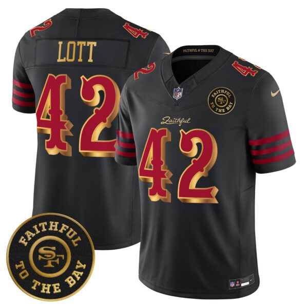 San Francisco 49ers Rivalries Vapor Limited Jersey – Faithful To The Bay Patch – All Stitched – Black Rivalries – Ronnie Lott Jersey