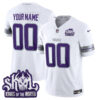 Minnesota Vikings 2025 Winter Warrior Skol Patch Vapor Limited Custom Jersey V1 – All Stitched Men White Jersey