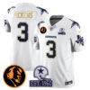 Dallas Cowboys Vapor Limited Gold Jersey – John Madden Patch – All Stitched – White – George Pickens Jersey