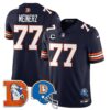 Denver Broncos Throwback Vapor Limited Jersey – All Stitched – Navy – Quinn Meinerz Jersey