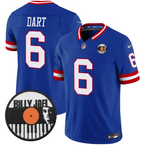 Billy Joel ? New York Giants Vapor Limited Jersey – All stitched – Royal – Jaxson Dart Jersey