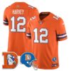 Denver Broncos Throwback Vapor Limited Jersey – All Stitched – Orange – RJ Harvey Jersey