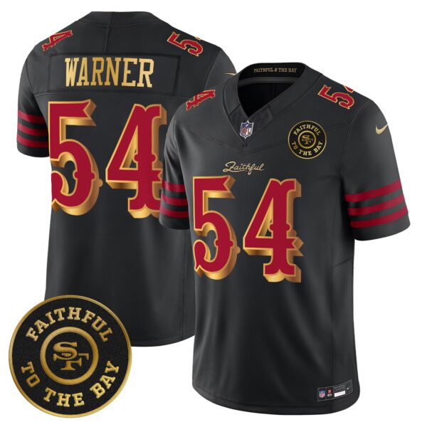 San Francisco 49ers Rivalries Vapor Limited Jersey – Faithful To The Bay Patch – All Stitched – Black Rivalries – Fred Warner Jersey