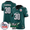 Philadelphia Eagles Fan Of The Year Jersey – All Stitched – Green – Jihaad Campbell – 30 Jersey
