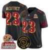 San Fransisco 49ers 2025 “Rivalries” 5x Champions & Faithful To The Bay Patch Vapor Limited Jersey – All Stitched – Black Rivalries – Christian McCaffrey Jersey