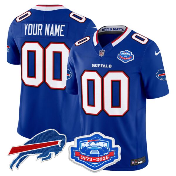 Buffalo Bills 2025 “Rivalries” Vapor Limited Custom Jersey – Farewell Season Patch – All Stitched – Royal Jersey