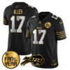 Buffalo Bills Fan Of The Year Jersey – All Stitched – Black Gold – Josh Allen – 17 Jersey