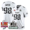 Philadelphia Eagles ‘Gothic Philly’ LII-LIX Super Bowl Champions Vapor Limited Jersey – All Stitched – White – Jalen Carter Jersey