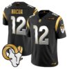 Los Angeles Rams Gold Vapor Limited Jersey – All Stitched – Black Limited – Puka Nacua Jersey
