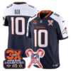 Denver Broncos 3-Time Champions & Christmas Patch Vapor Limited Jersey – All Stitched – Navy Alternate – Bo Nix Jersey