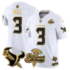 Houston Texans 2026 DJ Screw Vapor Limited Gold Edition Jersey – All Stitched – White Gold – Tank Dell Jersey