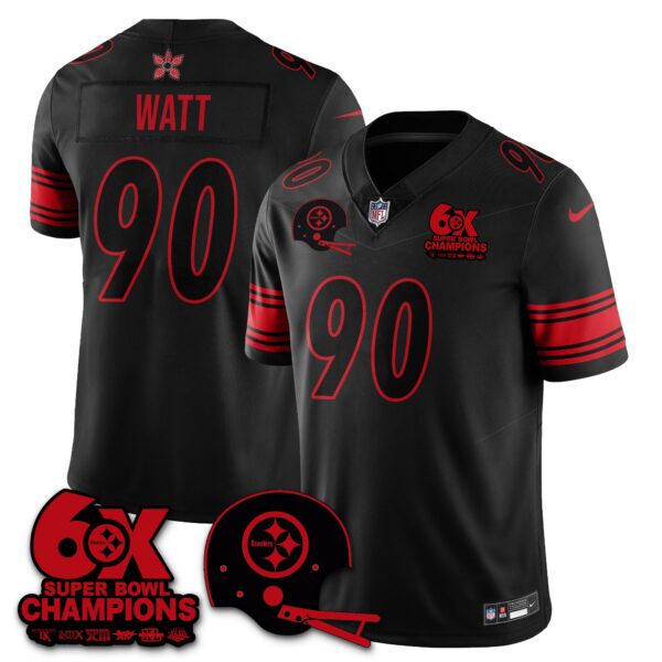 Pittsburgh Steelers Stranger ‘Stranger Things Edition’ Vapor Limited Jersey – All Stitched – Black – T.J. Watt Jersey