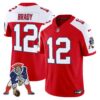 New England Patriots Throwback Vapor Limited Jersey – All Stitched – Red Alternate – Tom Brady Jersey