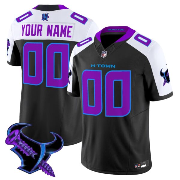 Houston Texans 2025 DJ Screw Vapor Limited Custom Jersey – All Stitched – Black Alternate Jersey
