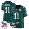 Women’s Philadelphia Eagles “Fan Of The Year” Jersey – All Stitched Green A. J. Brown – 11 Jersey