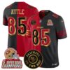 San Fransisco 49ers 2025 “Rivalries” 5x Champions & Faithful To The Bay Patch Vapor Limited Jersey – All Stitched – Split – George Kittle Jersey