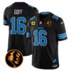 Detroit Lions Vapor Limited Jersey – John Madden Patch – All Stitched – Black – Jared Goff Jersey