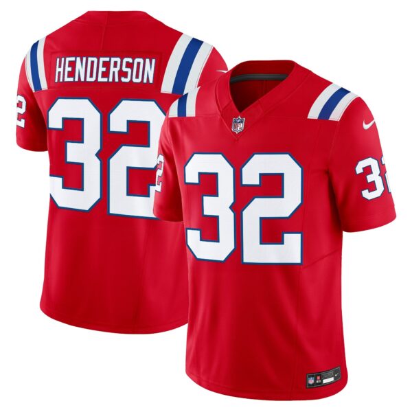 New England Patriots Throwback Vapor Limited Jersey – All Stitched – Red – TreVeyon Henderson Jersey