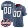 New England Patriots AFC East Champions Patch Vapor Limited Custom Jersey – All Stitched – Storm Blue Jersey